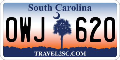 SC license plate OWJ620