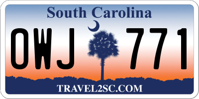SC license plate OWJ771