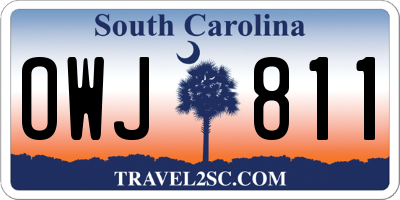 SC license plate OWJ811
