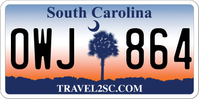 SC license plate OWJ864
