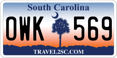 SC license plate OWK569