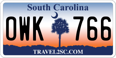 SC license plate OWK766