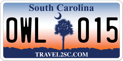 SC license plate OWL015