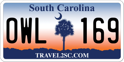 SC license plate OWL169