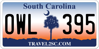 SC license plate OWL395