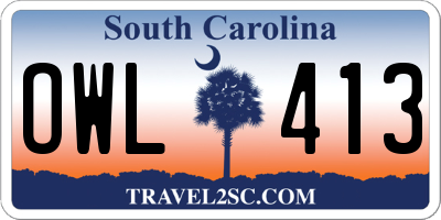SC license plate OWL413