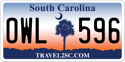SC license plate OWL596