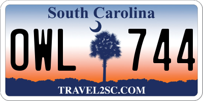 SC license plate OWL744