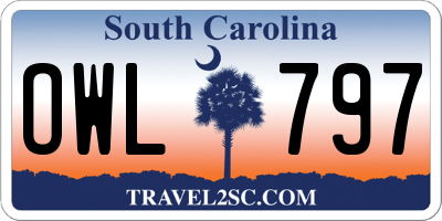 SC license plate OWL797