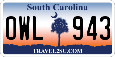 SC license plate OWL943