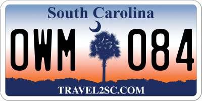 SC license plate OWM084