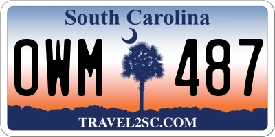 SC license plate OWM487