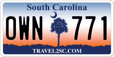 SC license plate OWN771