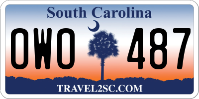 SC license plate OWO487