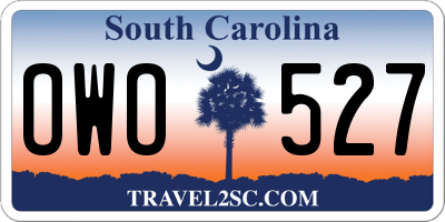 SC license plate OWO527