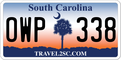 SC license plate OWP338