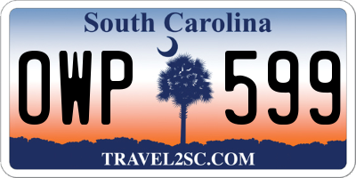 SC license plate OWP599