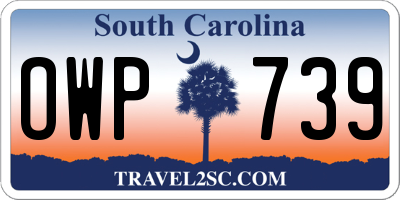 SC license plate OWP739