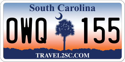 SC license plate OWQ155