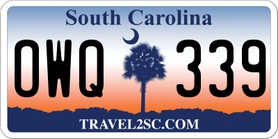 SC license plate OWQ339