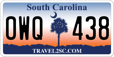 SC license plate OWQ438