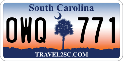 SC license plate OWQ771