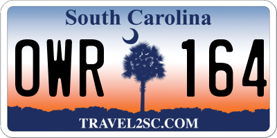 SC license plate OWR164