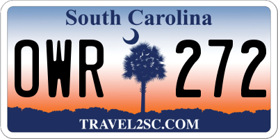 SC license plate OWR272