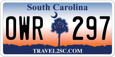 SC license plate OWR297