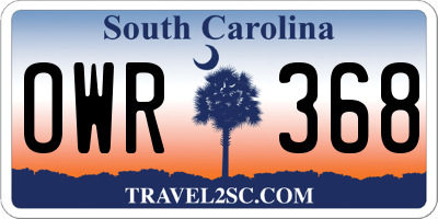 SC license plate OWR368