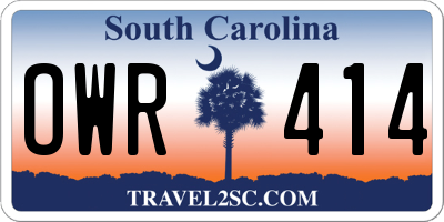 SC license plate OWR414