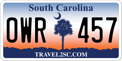 SC license plate OWR457