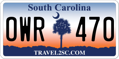 SC license plate OWR470
