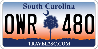 SC license plate OWR480
