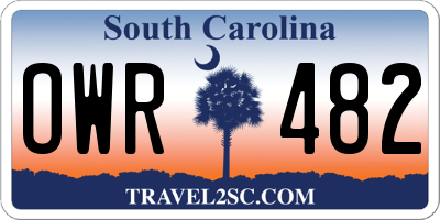 SC license plate OWR482