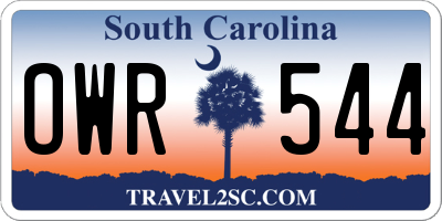 SC license plate OWR544