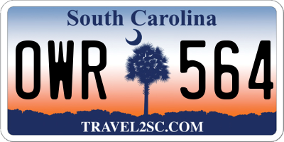 SC license plate OWR564