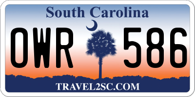 SC license plate OWR586