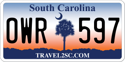 SC license plate OWR597