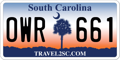 SC license plate OWR661
