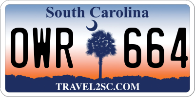 SC license plate OWR664
