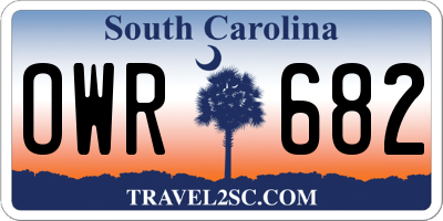 SC license plate OWR682