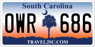 SC license plate OWR686
