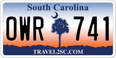 SC license plate OWR741