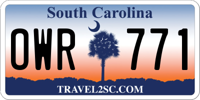 SC license plate OWR771