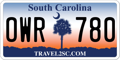 SC license plate OWR780