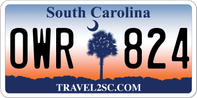 SC license plate OWR824