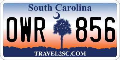 SC license plate OWR856