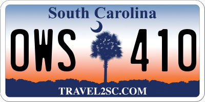 SC license plate OWS410