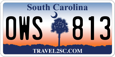 SC license plate OWS813